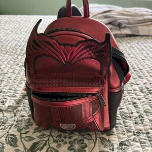 Loungefly Red and Black Mini Backpack Scarlet Witch